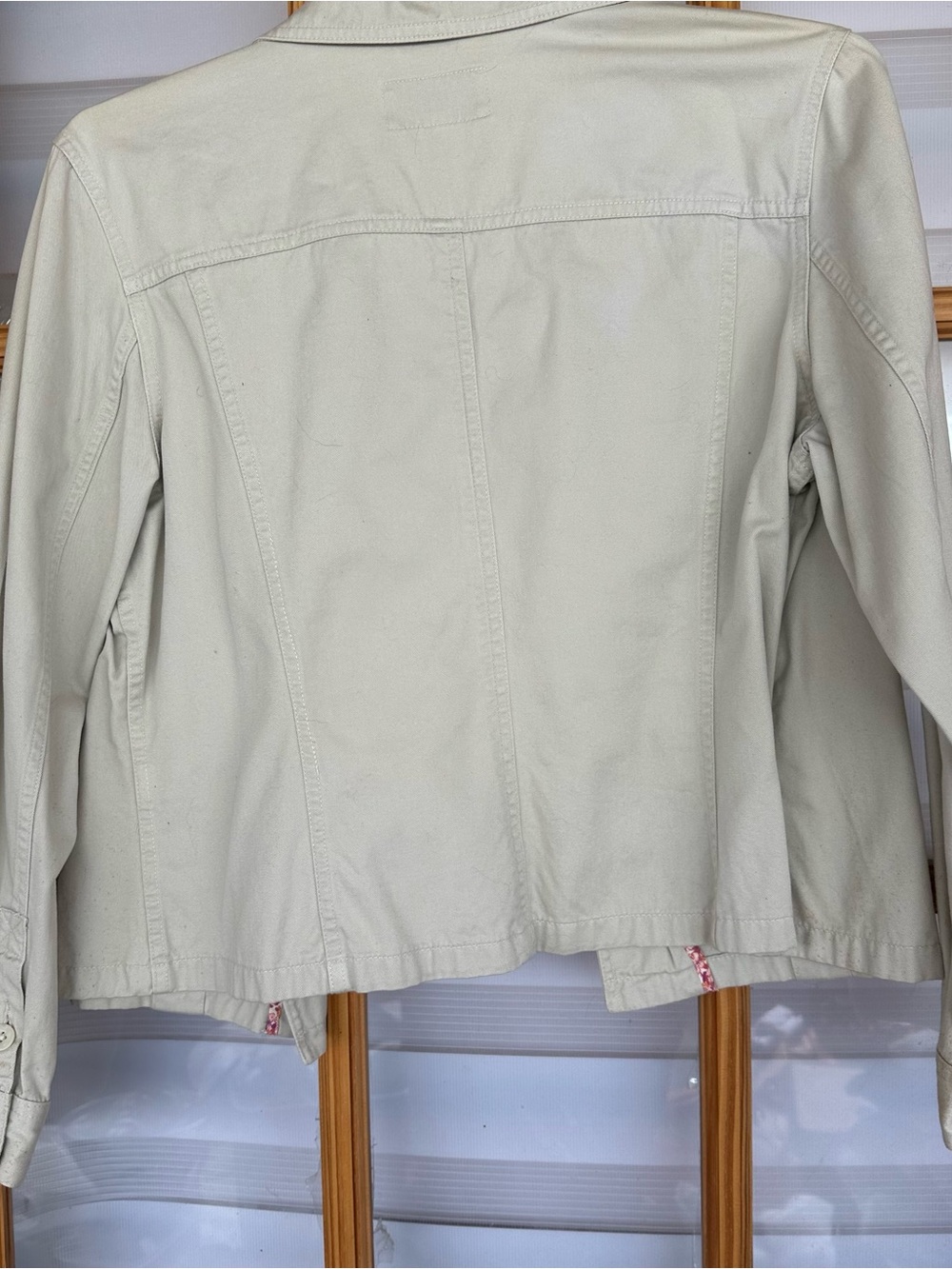 Cherokee Beige Utility Jacket with Button Front - Picture 2 of 5